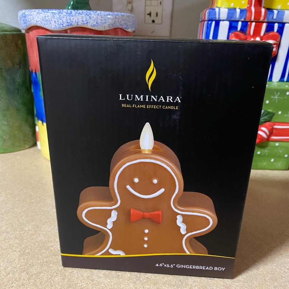 Luminara Gingerbread Boy flameless candle (gra-1)